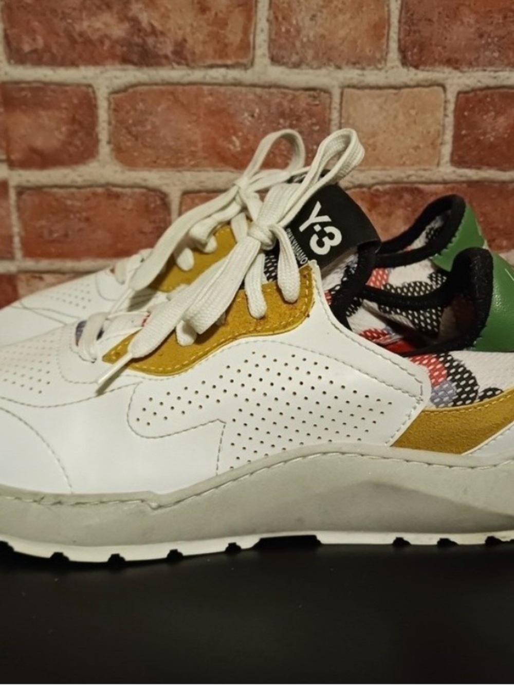 Y-3 White and Mustard Accent Women Sneakers
